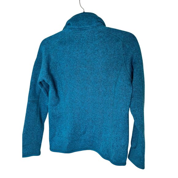 Patagonia Womens Small Quarter-Zip Blue Fleece Pullover With Arm Pocket - Picture 4 of 10